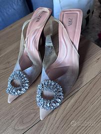 Décolleté Zara trasparenti con gioiello