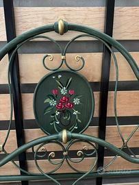 LETTO IN FERRO BATTUTO DECORATO – STILE ROMANTICO