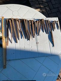 Chiodi antichi forgiati a mano carpenteria storica