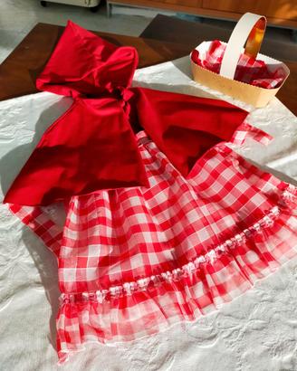 Costume di Cappuccetto Rosso x bimba 5-7 anni nuov