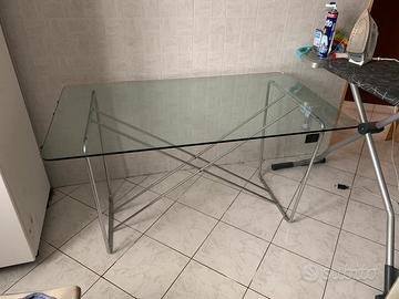 Tavolo vetro acciaio made in Italy design unico