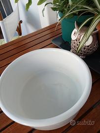 ciotola,bianca,per forno in ceramica
