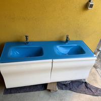 Lavabo doppio più mobiletto per bagno