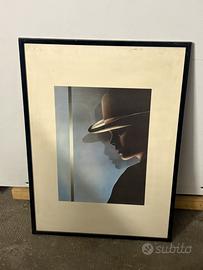 Quadro donna con cappello cornice 50x70 cm