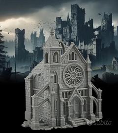 Decorazione stile cattedrale sommersa per acquario