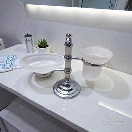 set accessori bagno FALPER ottone cromato e vetro