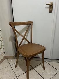 Sedie Cross effetto legno (8 sedie)