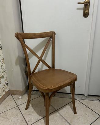Sedie Cross effetto legno (8 sedie)