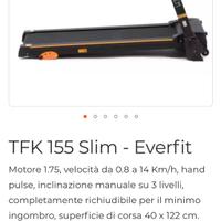 Tapis Roulant ultra slim everfit TFK 155 + tappeto