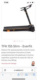 Tapis Roulant ultra slim everfit TFK 155 + tappeto