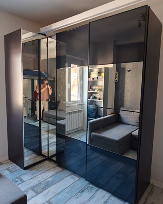 IKEA PAX armadio angolare con specchi