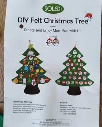 albero di natale in feltro 