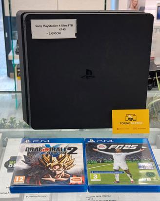 Sony PlayStation 4 Slim 1TB + 2 GIOCHI 
