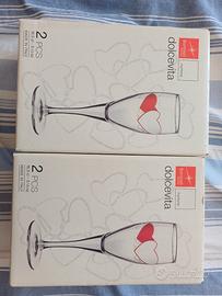 bormioli rocco set 2 calici cuore