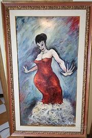 Olio su Faesite "Danza Gitana" Sem Parigi.