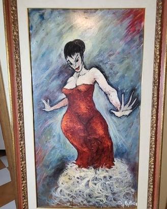 Olio su Faesite "Danza Gitana" Sem Parigi.