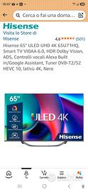 Tv Hisense Uled UHD 4K 65U71HQ Smart TV