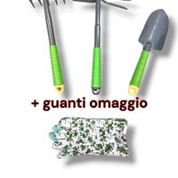 set da giardinaggio paletta rastrelli e piccone 