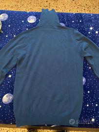 Maglione a collo alto blu