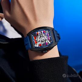Orologio Tonneaux simil R. MILLE  fashion Blue