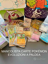 Completo Mancoliste Pokemon EVOLUZIONI A PALDEA