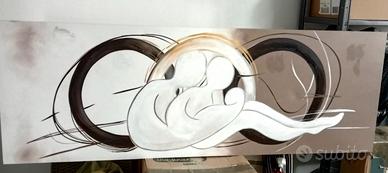 Quadro moderno Sacra Famiglia stilizzata