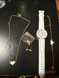 Kit orologio collana orecchini e bracciale