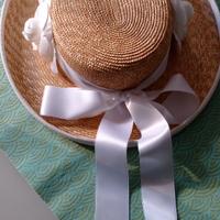 Cappello da cerimonia in paglia da bambina