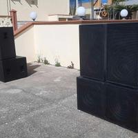 Impianto audio RCF sub satelliti 15" 18"