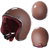 CASCO JET MOTO CAFE RACER STORMER CHAMPAGNE RETRO'