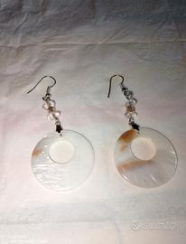 orecchini in madreperla e vetro 