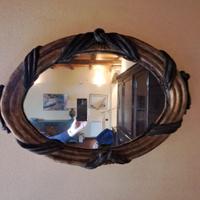 Specchio Vintage da Parete con Cornice Rustica