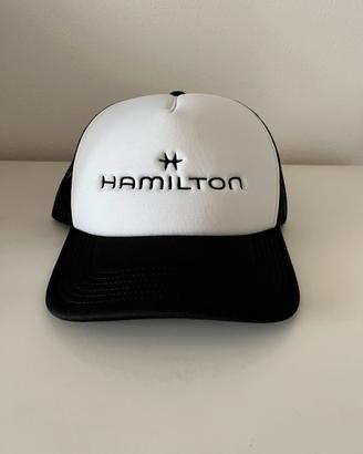 Cappellino Hamilton Trucker bianco e nero - Nuovo
