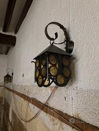 4 Lampade in ferro battuto