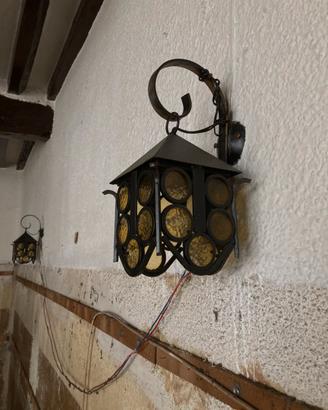 4 Lampade in ferro battuto