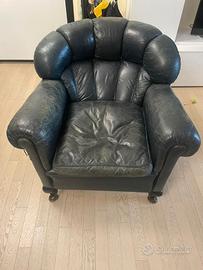 Poltrona di pelle Frau