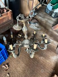 Lampadario in ottone