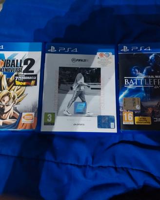 Lotto 3 Giochi ps4 dragon ball+Star wars + fifa 21