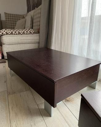 Set due comodini in legno di wengè