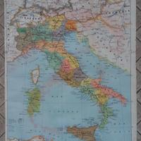 Carta geografica Italia 1986