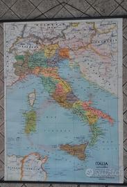 Carta geografica Italia 1986