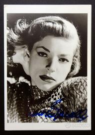 Lauren Bacall, Autografo Originale - LOA