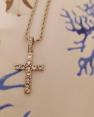 Collana con ciondolo a Croce in punti luce - Stile