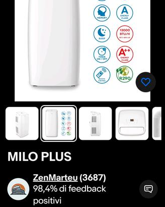 condizionatore portatile argo Milo plus