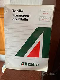 Manuale tariffe passeggeri Alitalia