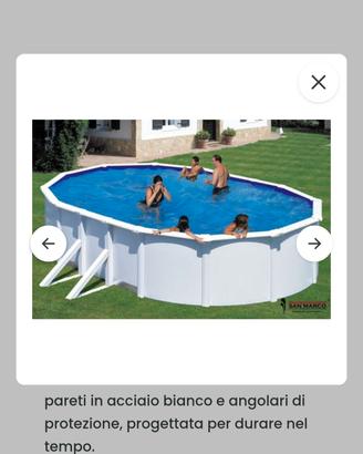 Piscina ovale grey 6,10 x 3,75 h 1,20