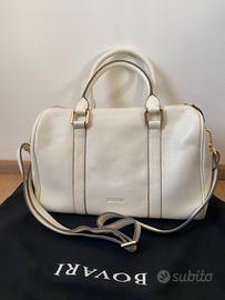 Bauletto in pelle bianca Bovari