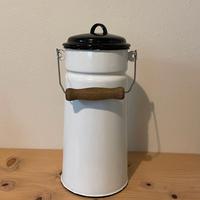 Contenitore Latte in metallo smaltato Bianco 3Lt