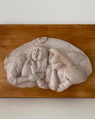 Gianna Boschi Faenza Bassorilievo Ceramica Bianca 