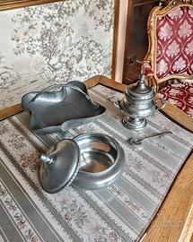 lotto peltro d'epoca 